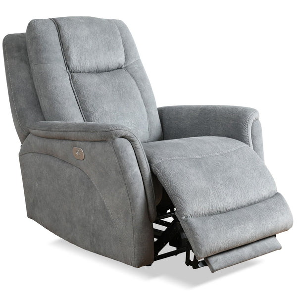 Linus - Power Reclining Sofa And Recliner - Hudson Gray