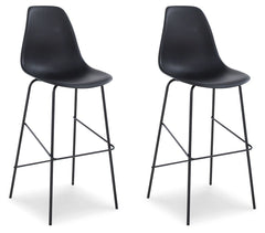 Designed with form and function in mind, this contemporary bar stool sports a slender-yet-sturdy metal frame and a fully contoured bucket seat. With its cool bar height dimensions and classically clean design, this stool transforms a kitchen island or bre