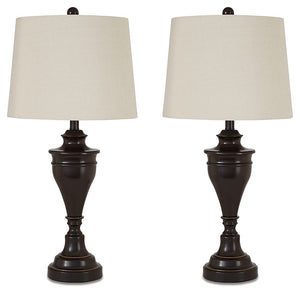 A delightfully turned pedestal base gives this table lamp a sense of easy elegance. Its dark bronze-tone metal is a simply stylish counterpoint.<br><br><b>Additional Dimensions</b><br><ul><li>Shade: 0-"</li></ul><br/><br/><b>Product Features</b><ul><li>Ma