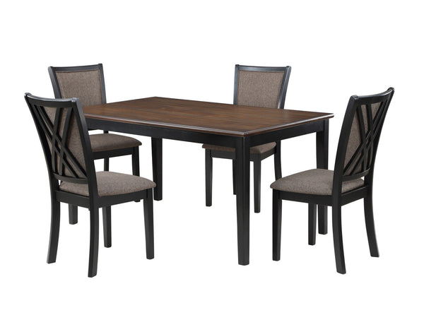  bringing both style and function to your dining space. This set includes a 60" fixed-top dining table and four meticulously crafted chairs