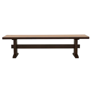  the bench tucks away underneath the table