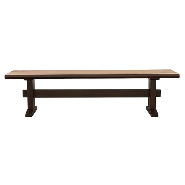  the bench tucks away underneath the table