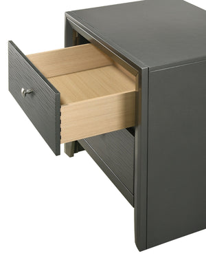 Denker - Queen 5 Piece Bedroom Set - Gun Metal