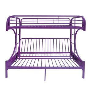 Eclipse - Twin Over Full Over Futon Bunk Bed - Purple