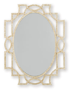 Reflect your love of casual elegance. With its antiqued goldtone finish and intricate metal frame, this accent mirror creates a relaxed yet refined sensibility. Hang it above a fireplace, vanity or entryway table to create a stunning focal point that adds