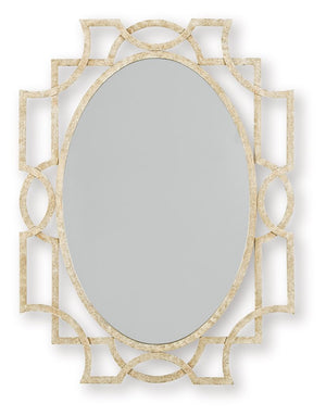 Reflect your love of casual elegance. With its antiqued goldtone finish and intricate metal frame, this accent mirror creates a relaxed yet refined sensibility. Hang it above a fireplace, vanity or entryway table to create a stunning focal point that adds