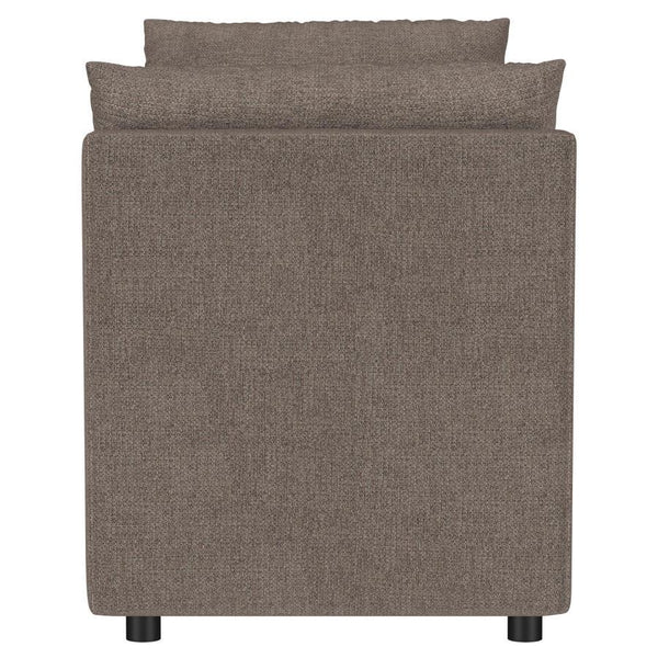 Robin - Upholstered Accent Bench With Armrests - Brown