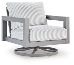 Indulge in luxe outside living without sacrificing longevity. This outdoor swivel chair combines on-trend texture with a sleek aluminum frame. Soak up the sun poolside or on the porchâ€”a 360-degree swivel allows you to effortlessly turn to chat with gues