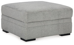 This ottoman with storage makes family movie nights and get-togethers with friends all the more cozy. Simply add it to your existing seating area as a chic footrest. Itâ€™s complete with a trendy gray hue for the contemporary style you crave. Use the easy