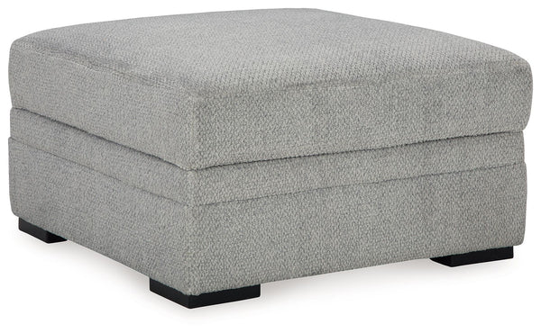 This ottoman with storage makes family movie nights and get-togethers with friends all the more cozy. Simply add it to your existing seating area as a chic footrest. Itâ€™s complete with a trendy gray hue for the contemporary style you crave. Use the easy