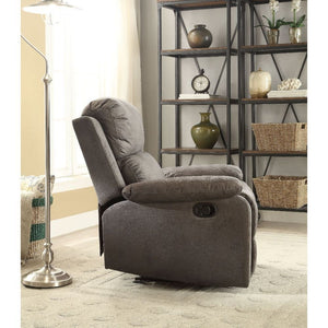 Bina - Recliner - Charcoal Polished Microfiber