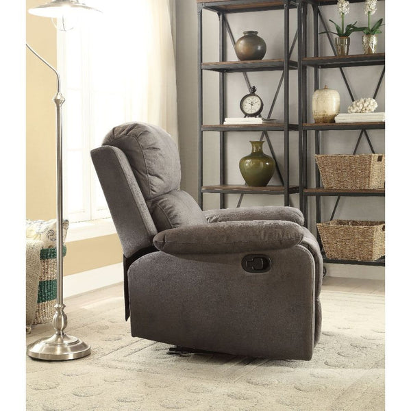 Bina - Recliner - Charcoal Polished Microfiber