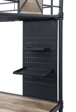  there is a long multi-use desk for homework