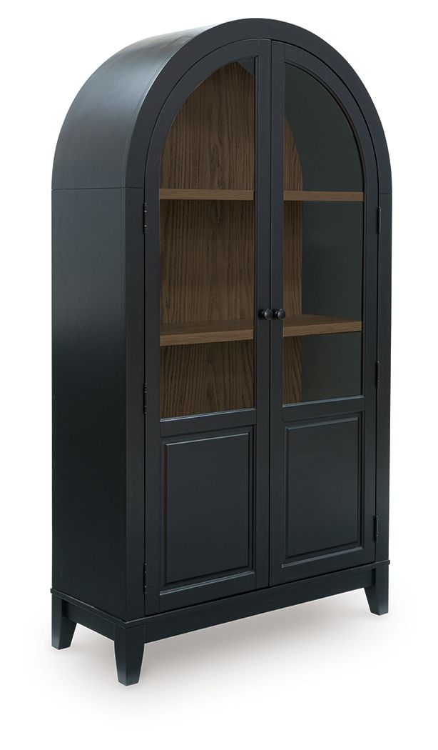 This accent cabinet is proof positive that style and storage can go hand in hand. Doors with glass fronts invite you to create a charmingly curated display of your favorite china and decor pieces. And the cool curves of its arched design add an inviting a