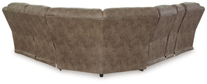 Ravenel - Fossil - 3-Piece Power Reclining Sectional With Laf Power Reclining Loveseat With Console