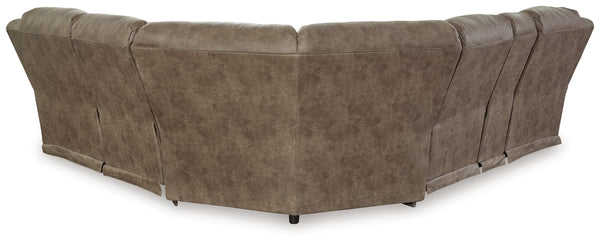 Ravenel - Fossil - 3-Piece Power Reclining Sectional With Laf Power Reclining Loveseat With Console