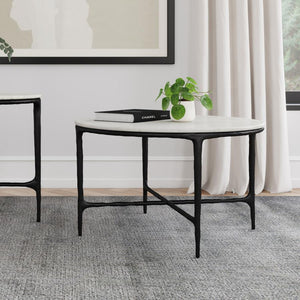  its subtly textured legs evoking artisanal craftsmanship. Present it as a center table