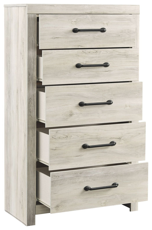 Cambeck - Whitewash - Five Drawer Chest