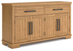 This dining server is a favorite for casual rustic interiors. Offering plenty of storage, itâ€™s your answer for everyday living and impromptu entertaining. And the cabinets with adjustable shelves? Deliciously versatile and functional.<br><br><b>Addition