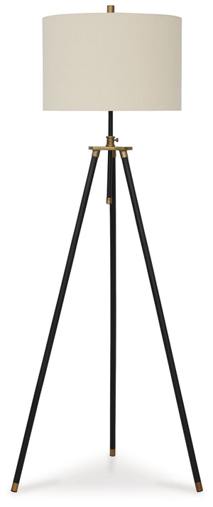 This floor lamp strikes a pose for casually cool style. A snappy tripod base and handsome finish make it all the more interesting. The adjustable height design makes it all the more functional. Tuck this lamp behind a chair or sofa as a reading lamp, or t