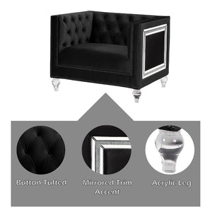Heibero - Chair - Black Velvet - 31"
