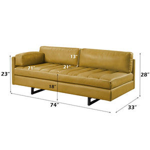 Radia - Sofa - Turmeric Top Grain Leather