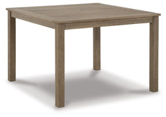 Versatile in design, this dining table brings a casually cool feel to your outdoor space. The neutral brown hue of the piece easily pairs with your current porch or deck decor. An umbrella hole lets you decide whether to add an umbrella on sunny days.<br>