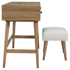 Thadamere - Light Brown - Vanity/UPH Stool (Set of 2)