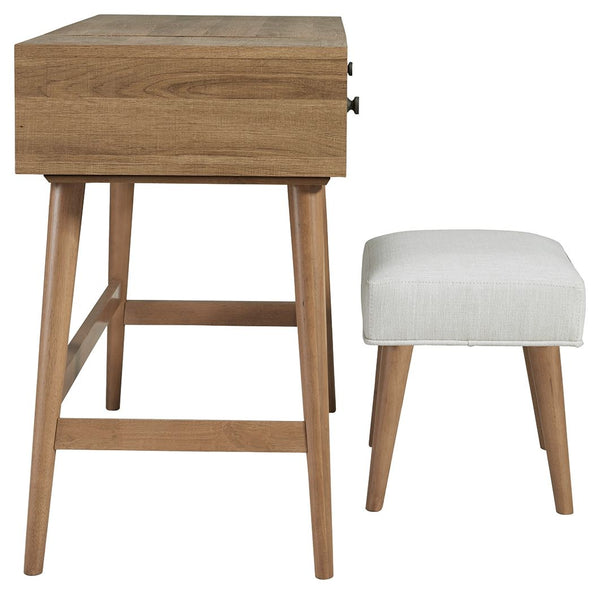 Thadamere - Light Brown - Vanity/UPH Stool (Set of 2)