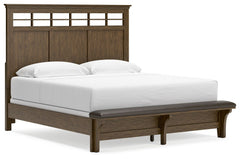 This king panel bed is well-suited to everyday living with its expertly balanced approach to style and function. Take the stress out of decoratingâ€”a classic medium brown finish easily pairs with existing furniture pieces. Its timeless design stays in st