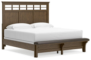 This king panel bed is well-suited to everyday living with its expertly balanced approach to style and function. Take the stress out of decoratingâ€”a classic medium brown finish easily pairs with existing furniture pieces. Its timeless design stays in st