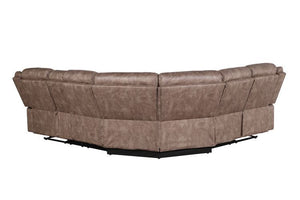 Dollum - Sectional Sofa - 2-Tone Chocolate Velvet