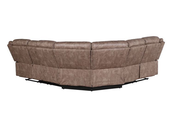 Dollum - Sectional Sofa - 2-Tone Chocolate Velvet