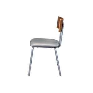  Armless Chair (Mid Back) Stationary Seat: Standard Dining Height Padded SEAT: PU () Industrial Style Wooden Splat Backrest: Bentwood Splat & Metal Supports (Open Frame) Seat Construction: PU