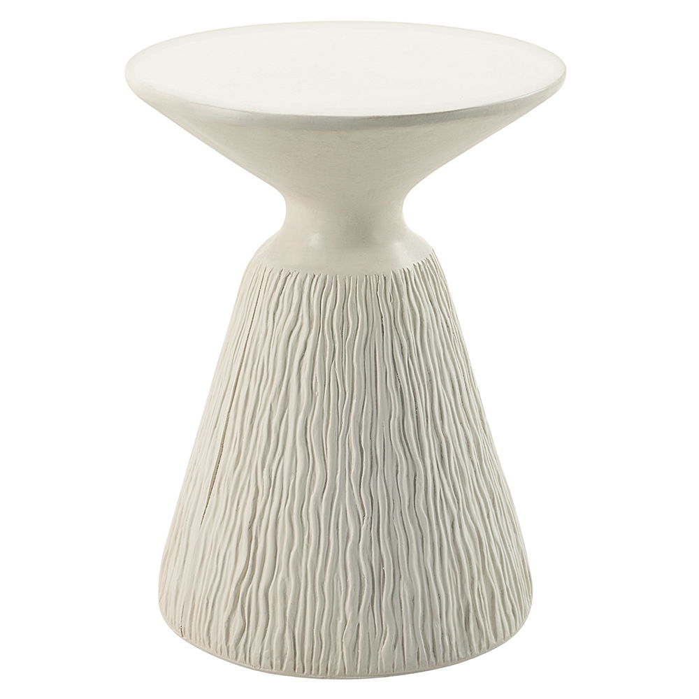 With fixed table top and faux concrete finish, exudes modern elegance. The nature white finish enhances its contemporary style, making it a chic addition to any space. Duane collection perfect for displaying decor or serving as a functional piece, it seam