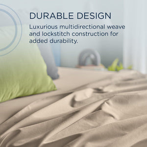 Linens - Tempur Luxe Egyptian Cotton Sheet Set - Sandstone - Full