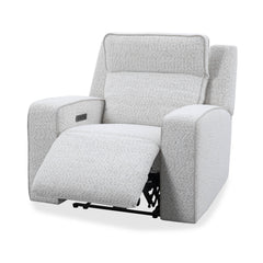 Lancaster features a zero-gravity power recline, adjustable power headrest, stylish track arms, and deep seats offering plush support. Its built-in USB and USB-C chargers make it easy to charge devices. The tilting console includes hidden cupholders, a wi