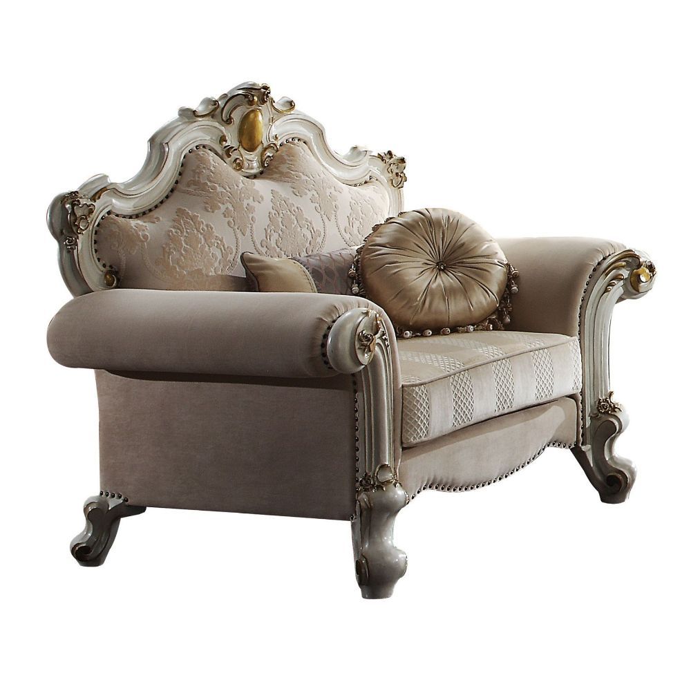 Inspire your home and create an upscale atmosphere with the Picardy II chair. This chair adds classic style to any sitting area featuring a traditional handcrafted design. This luxurious chair is upholstered in a beautiful light floral and patterned fabri