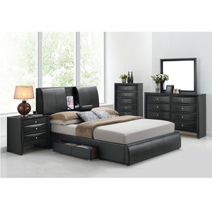 Kofi - Eastern King Bed - Black PU