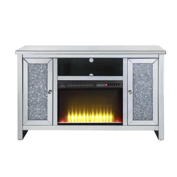Noralie - TV Stand - Mirrored & Faux Diamonds - 36"
