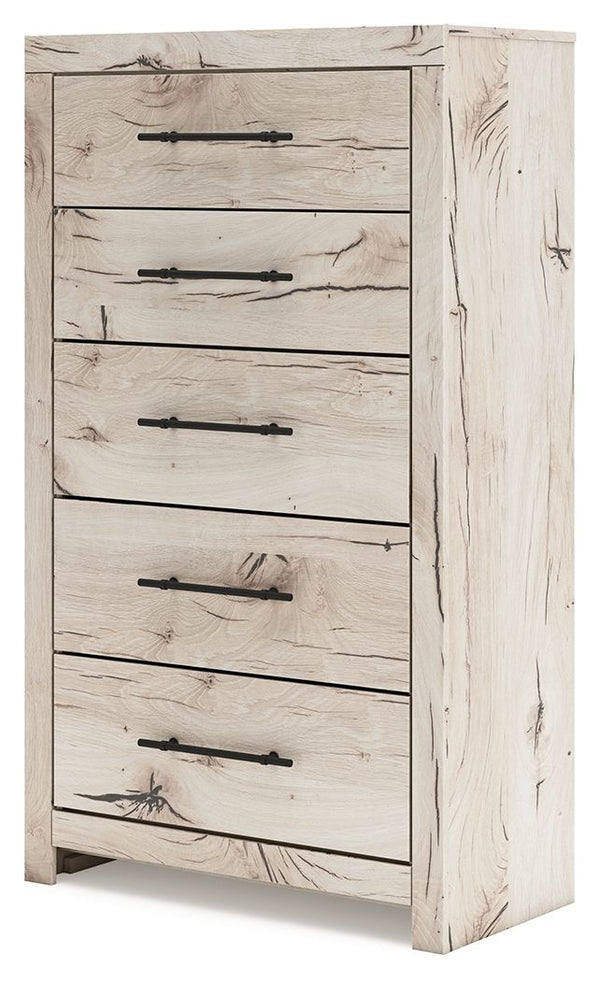  this chest of drawers strikes the perfect balance between farmhouse and contemporary. Its rustic white finish and replicated reclaimed oak grain merge effortlessly with the clean-lined look we love today. Spacious drawers h