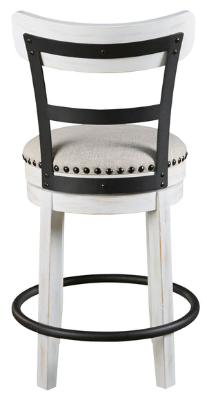 Valebeck - White - UPH Swivel Barstool