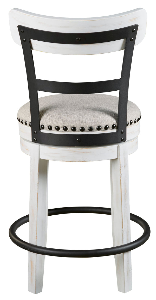 Valebeck - White - UPH Swivel Barstool