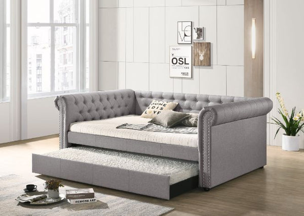Justice - Full Bed - Smoke Gray Fabric