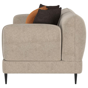  accented by a sleek waterfall bench s