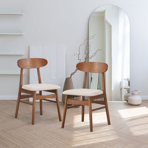 Morocco - Dining Chair With Natural Seat Cushion (Set of 2) - Brown