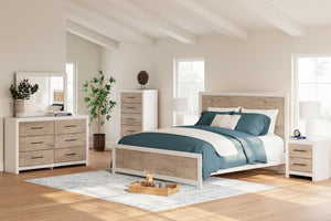Two toned with a matte white finish and a dry, light finish with replicated oak grain and authentic touch. Cases feature a framed front and pilasters. Contemporary handles in an antiqued gunmetal finish. Side roller glides for smooth operating drawers. Dr