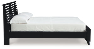 Danziar - Black - Full Slat Panel Bed