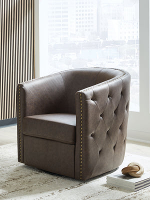  the seating is perched on a 360-degree swivel base for the perfect blend of style and function. Design details like tufted 