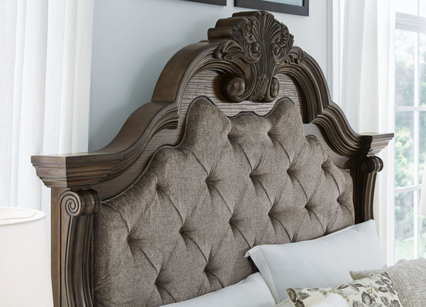 Maylee - Dark Brown - King Upholstered Bed